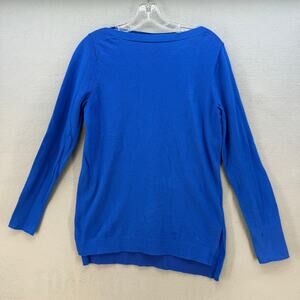 J. Crew Sweater Women's S Blue Boat Neck Long Sleeve Preppy Normcore Minimalist